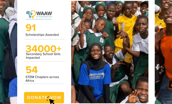 Support African Girls’ Education Through WAAW’s Scholarship Fundraising
