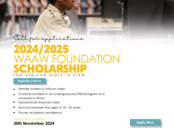 2024/2025 WAAW Foundation Undergraduate Scholarship